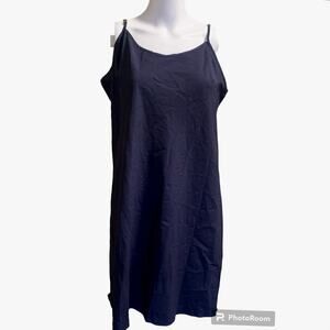 Nanette Lepore Women's Size 14 Mini Slip Dress Navy Blue Cami Scoop Neck